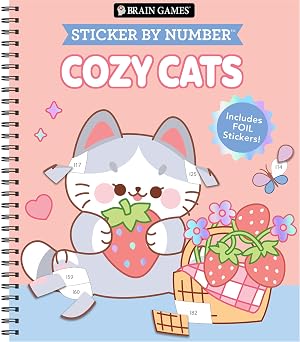 Libro Stickers Por Número Cozy Cats