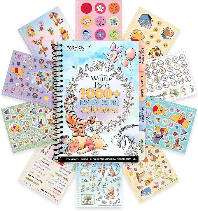 91E-K8uZSDL._AC_SX679_ Fashion Angels Libro Coleccionador De Stickers +1000 Stickers Winnie The Pooh(Defecto de Transporte Pestañas que sobresalen con arrugas)