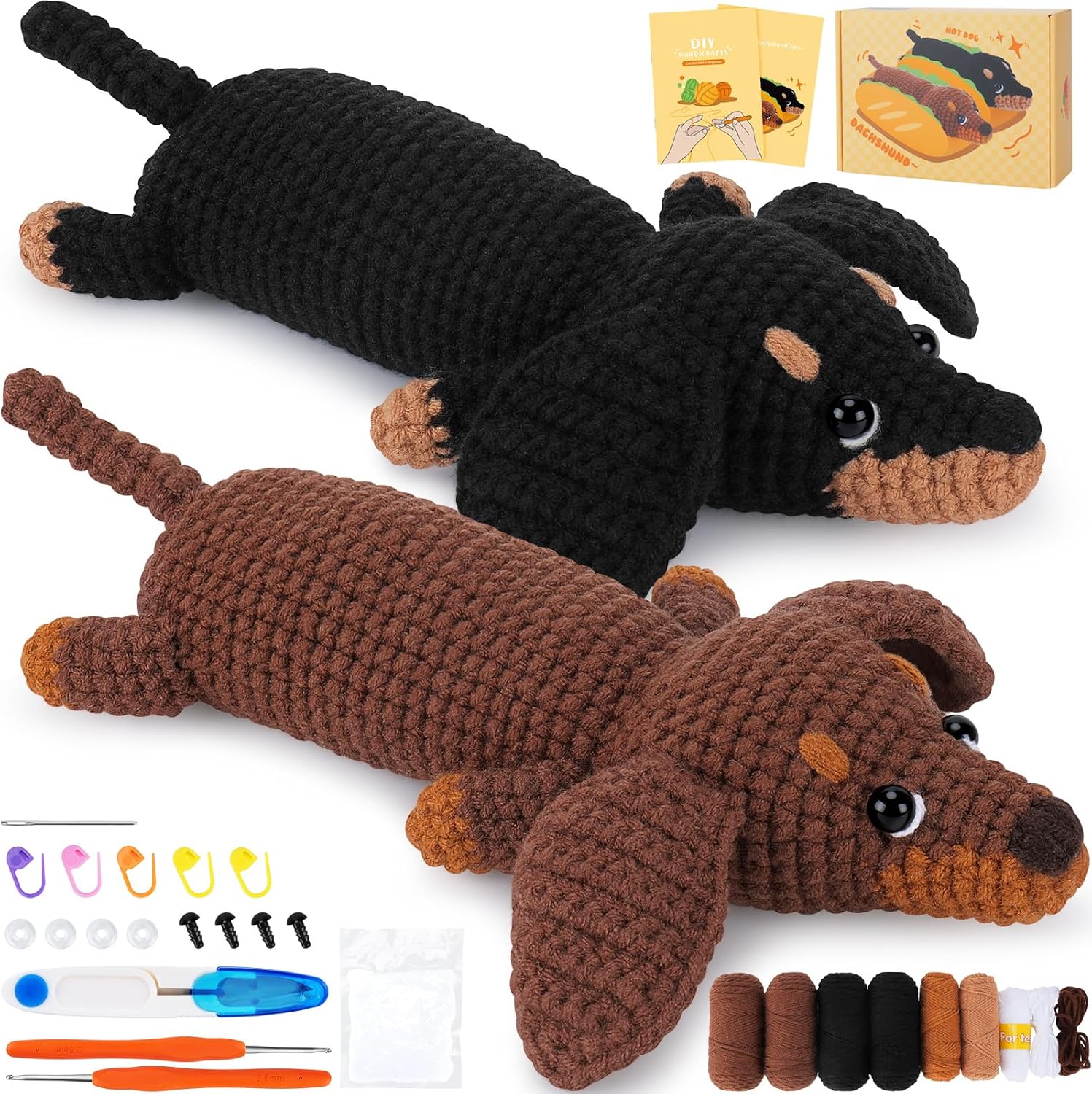 Kit Crochet Perros Salchichas