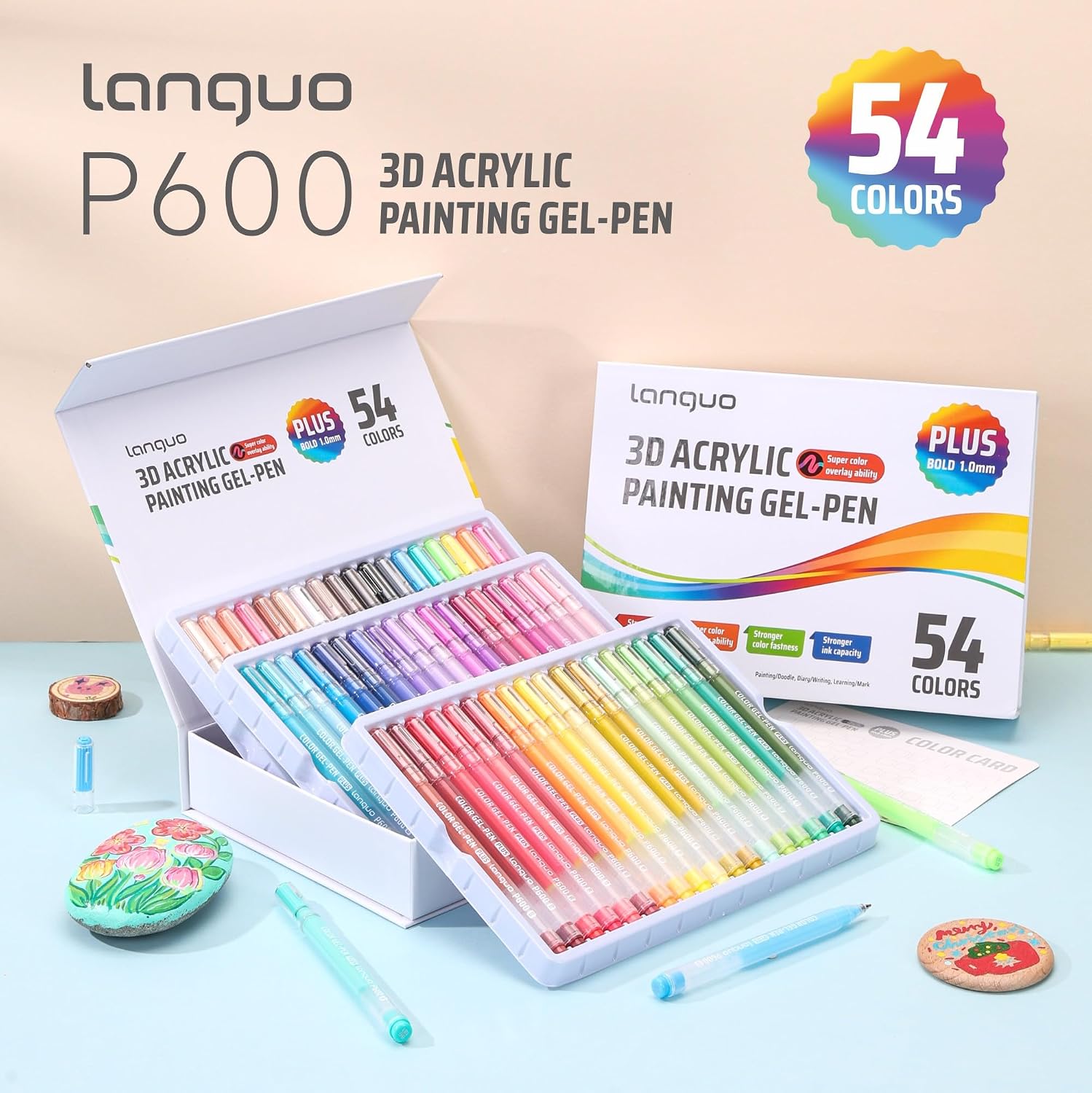 Languo Bolígrafos Acrílicos 54 Colores