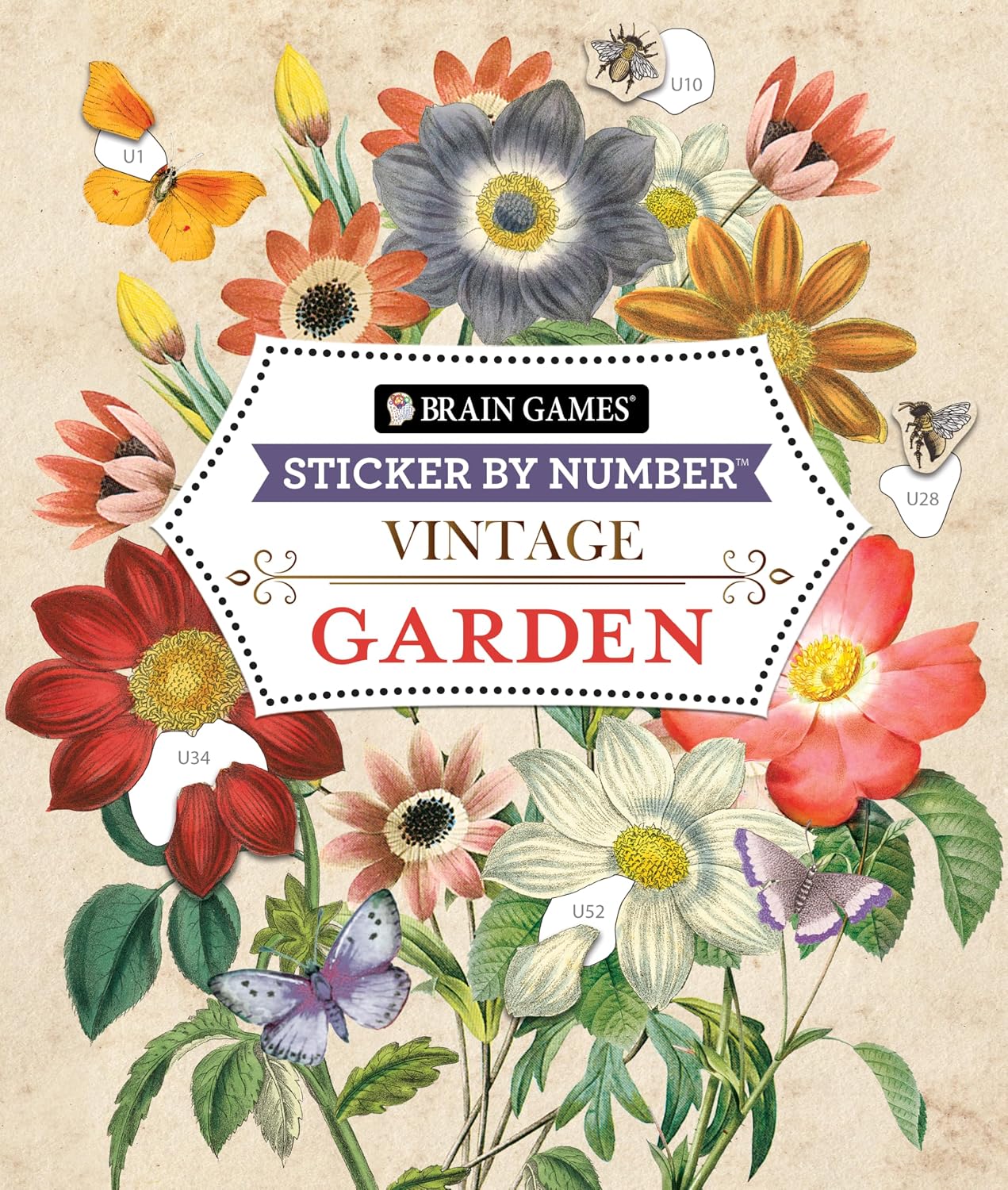 Libro Stickers Por Número Vintage Garden