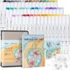 Ohuhu Set De Colorear x Jade Summer 48 Colores Punta Pincel y Fina