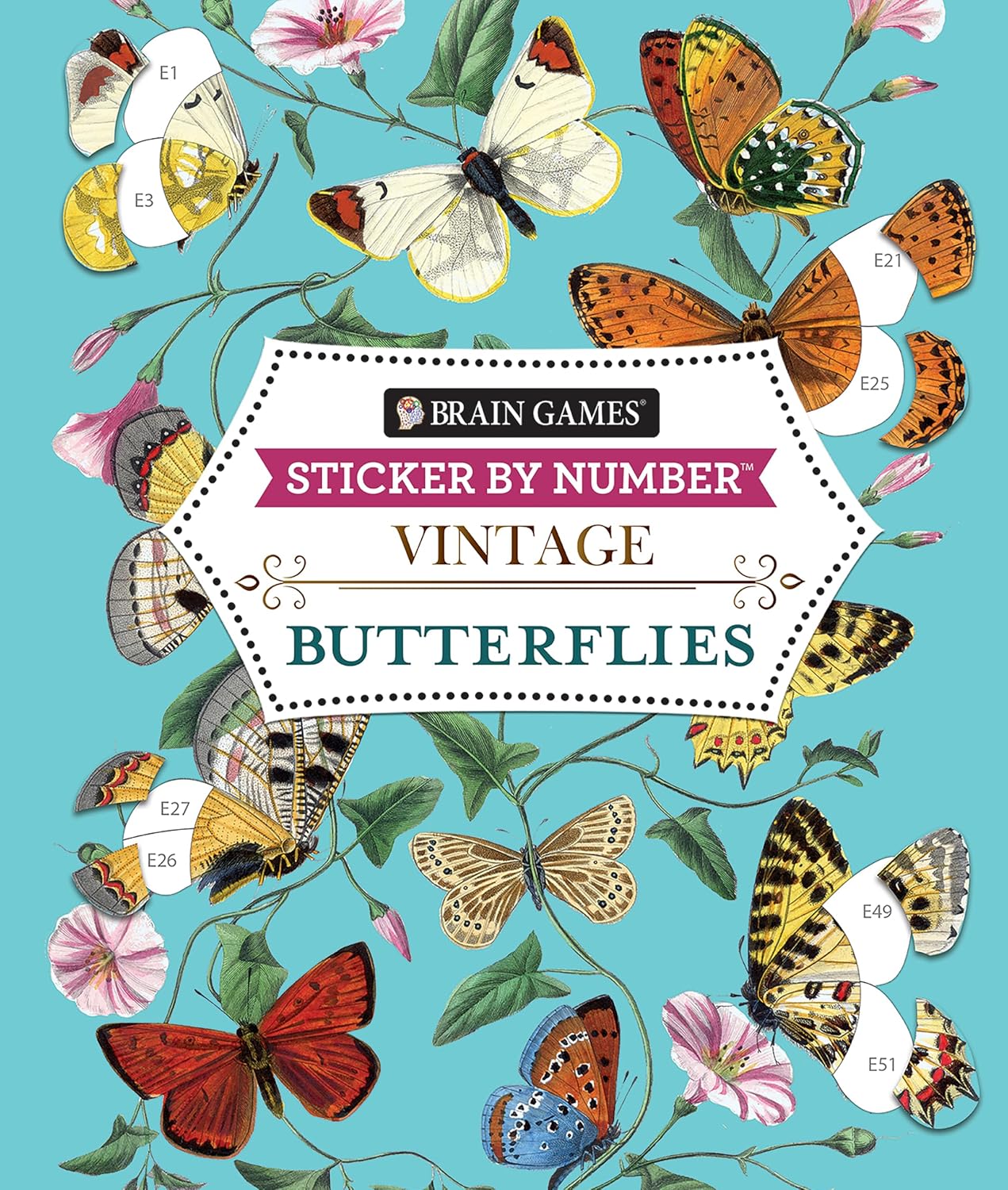 Libro Stickers Por Número Mariposas